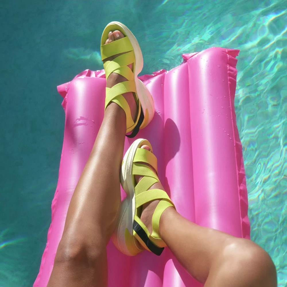 NIB Sorel Explorer Blitz Multistrap Sport Sandal Bolt Bolt Hint Neon Yellow - Picture 13 of 16